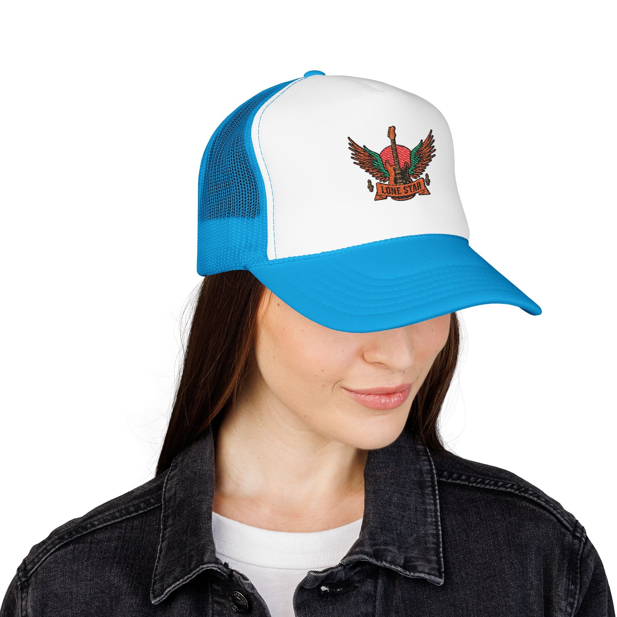 Vibrant Embroidered Foam Trucker Hat | Perfect for Festivals, Outdoors, Gifts, Casual Wear, Party Accessory