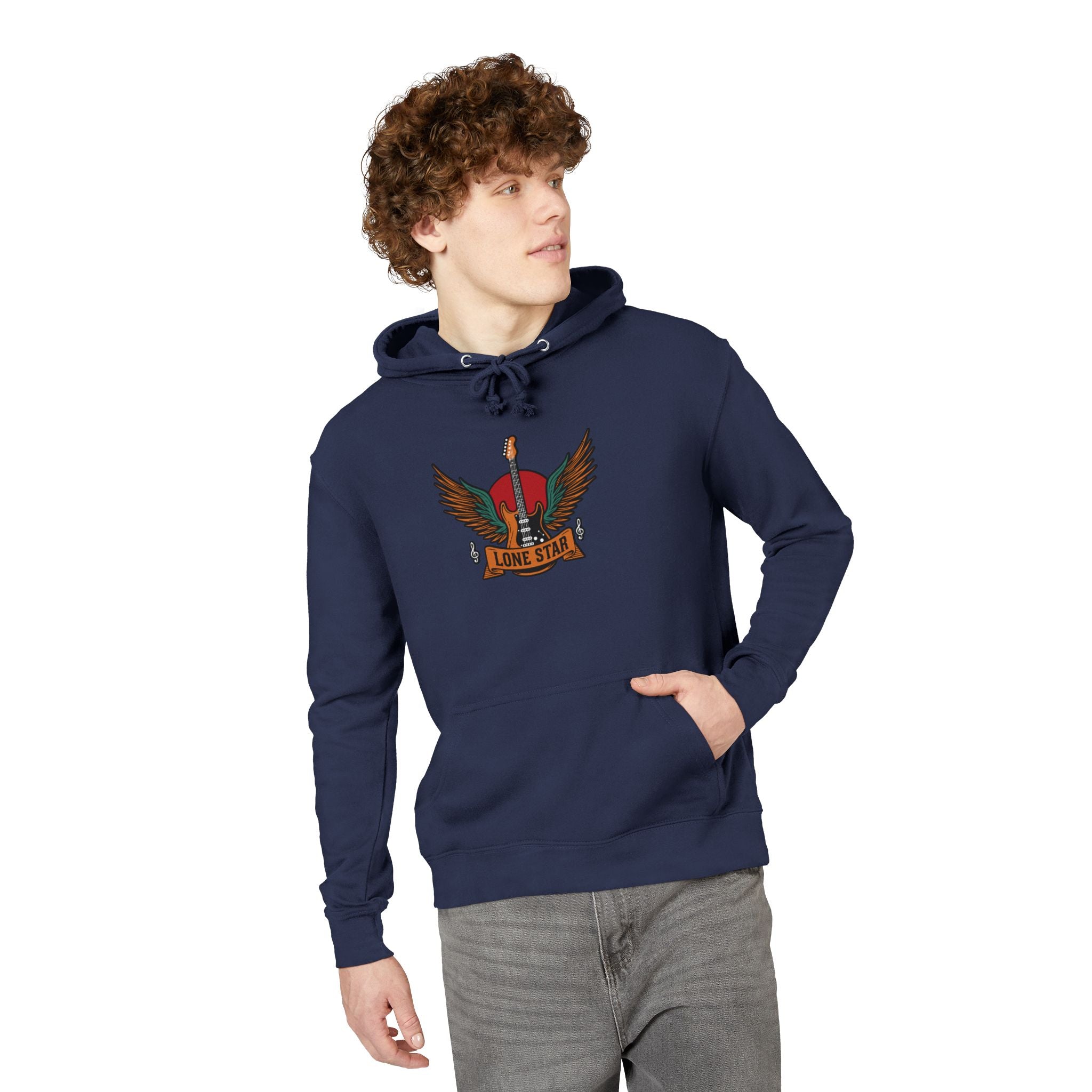 Lone Star Unisex French Terry Hoodie, Cozy Sweatshirt, Texas Pride Apparel, Gift for Him, Casual Wear, Fall Layering