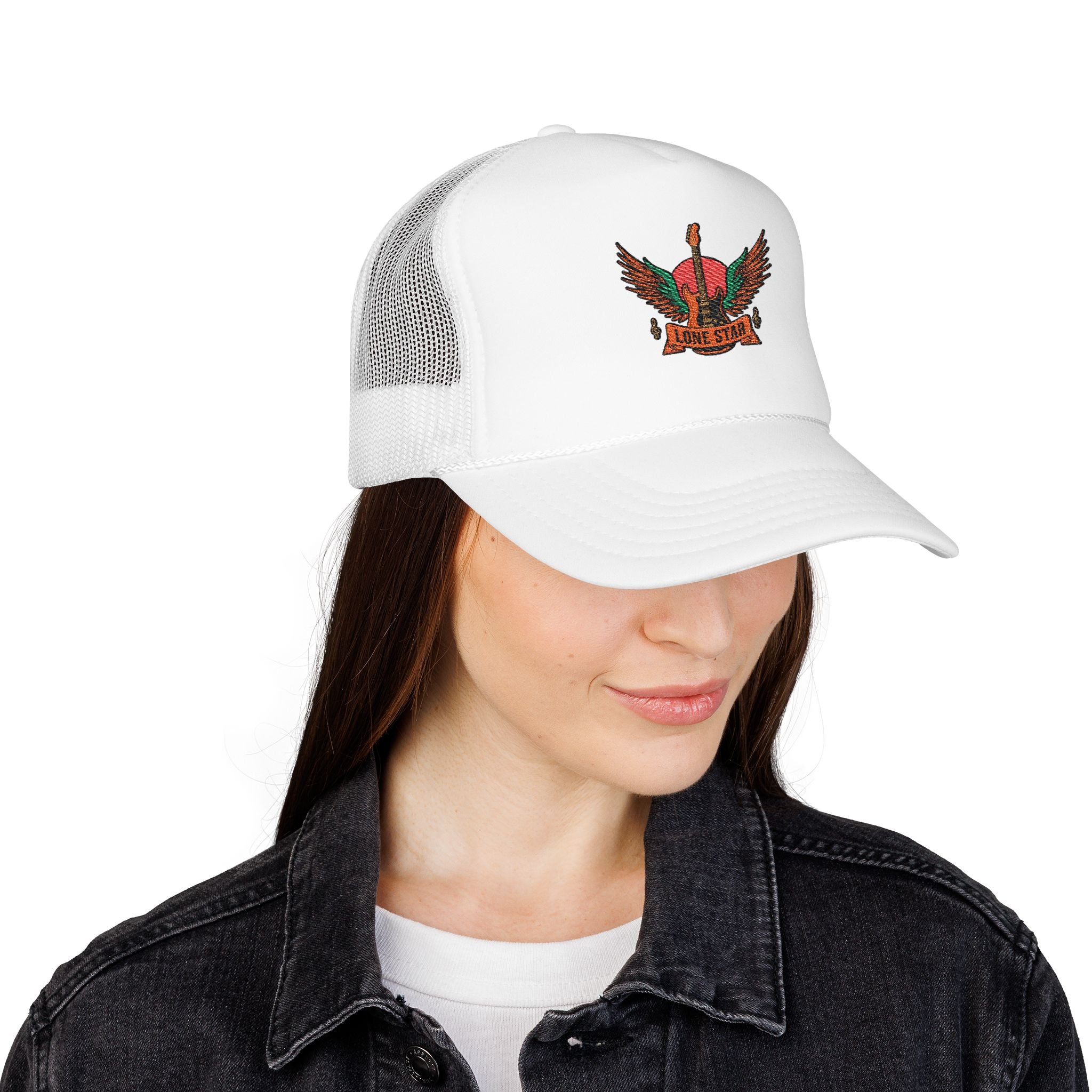 Vibrant Embroidered Foam Trucker Hat | Perfect for Festivals, Outdoors, Gifts, Casual Wear, Party Accessory