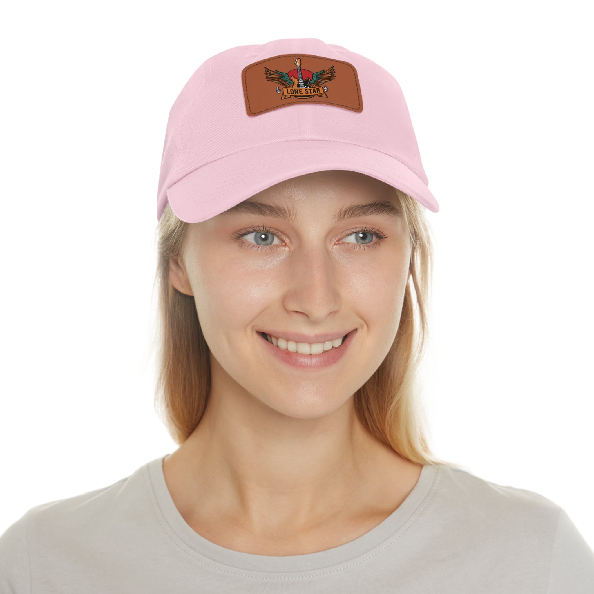 Stylish Dad Hat with Leather Lone Star Patch, Casual Men's Cap, Gift for Fathers, Summer Outings, Everyday Wear
