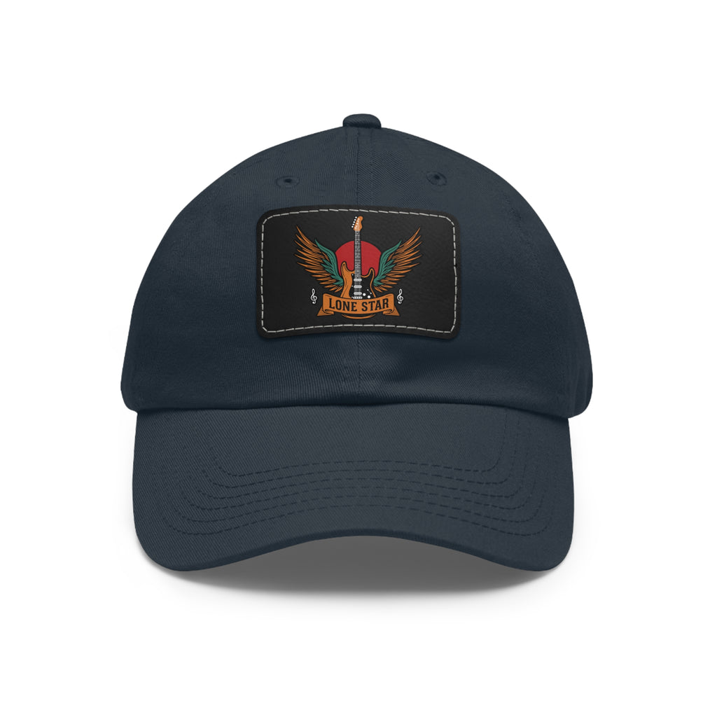 Stylish Dad Hat with Leather Lone Star Patch, Casual Men's Cap, Gift for Fathers, Summer Outings, Everyday Wear