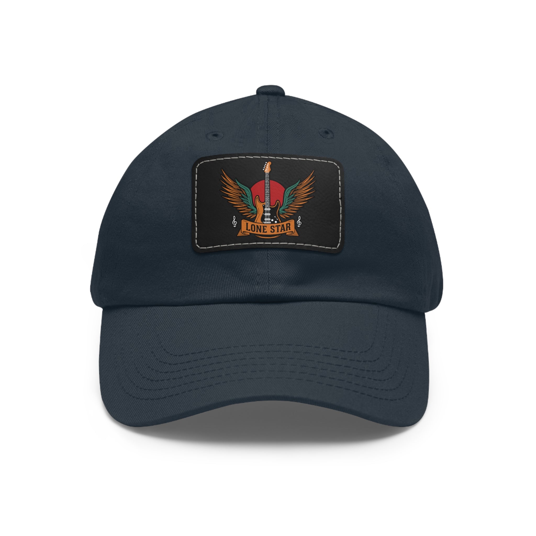 Stylish Dad Hat with Leather Lone Star Patch, Casual Men's Cap, Gift for Fathers, Summer Outings, Everyday Wear