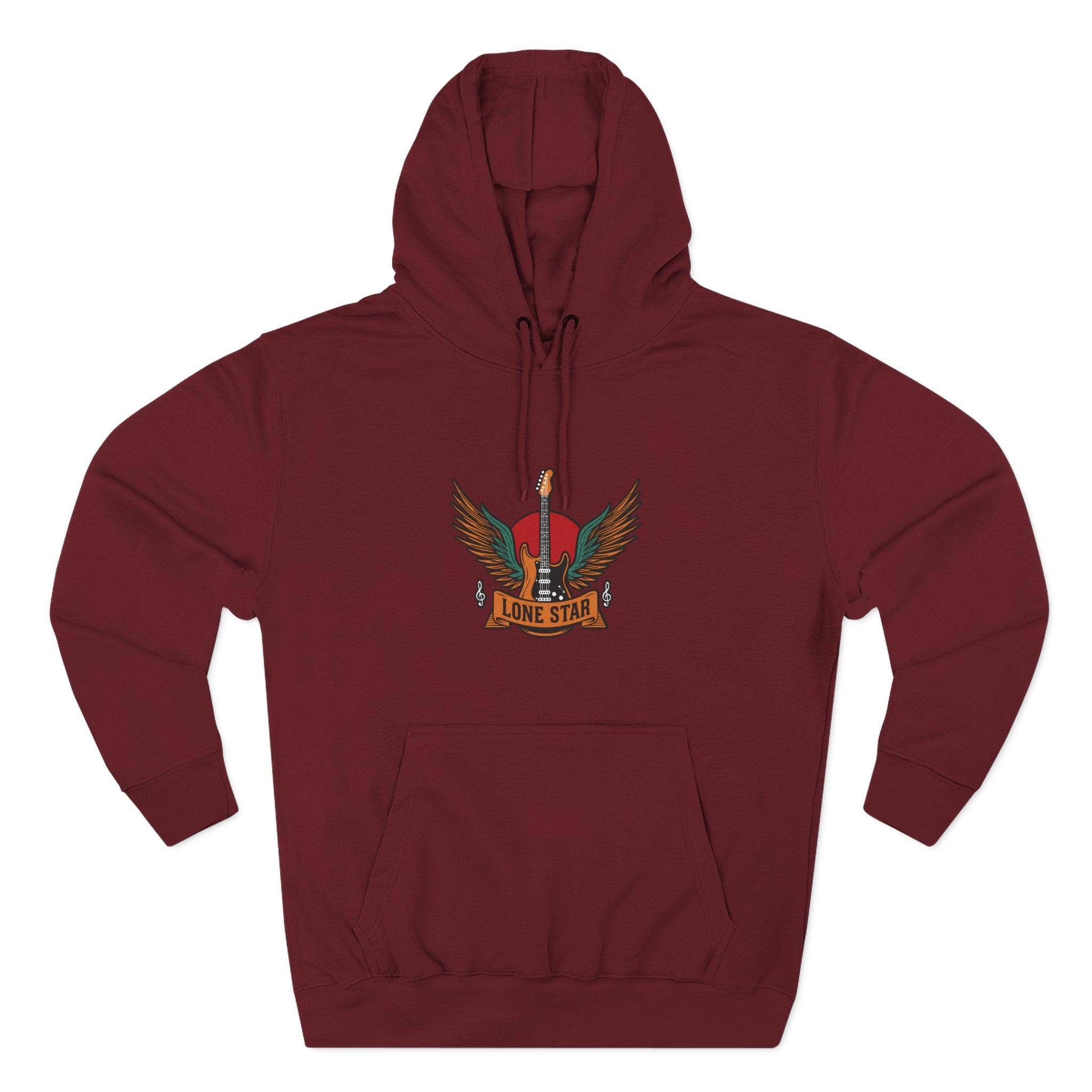 Lone Eagle Fleece Hoodie, Casual Comfort Wear, Unisex Gift, Cozy Layer, Perfect for Autumn, Everyday Style