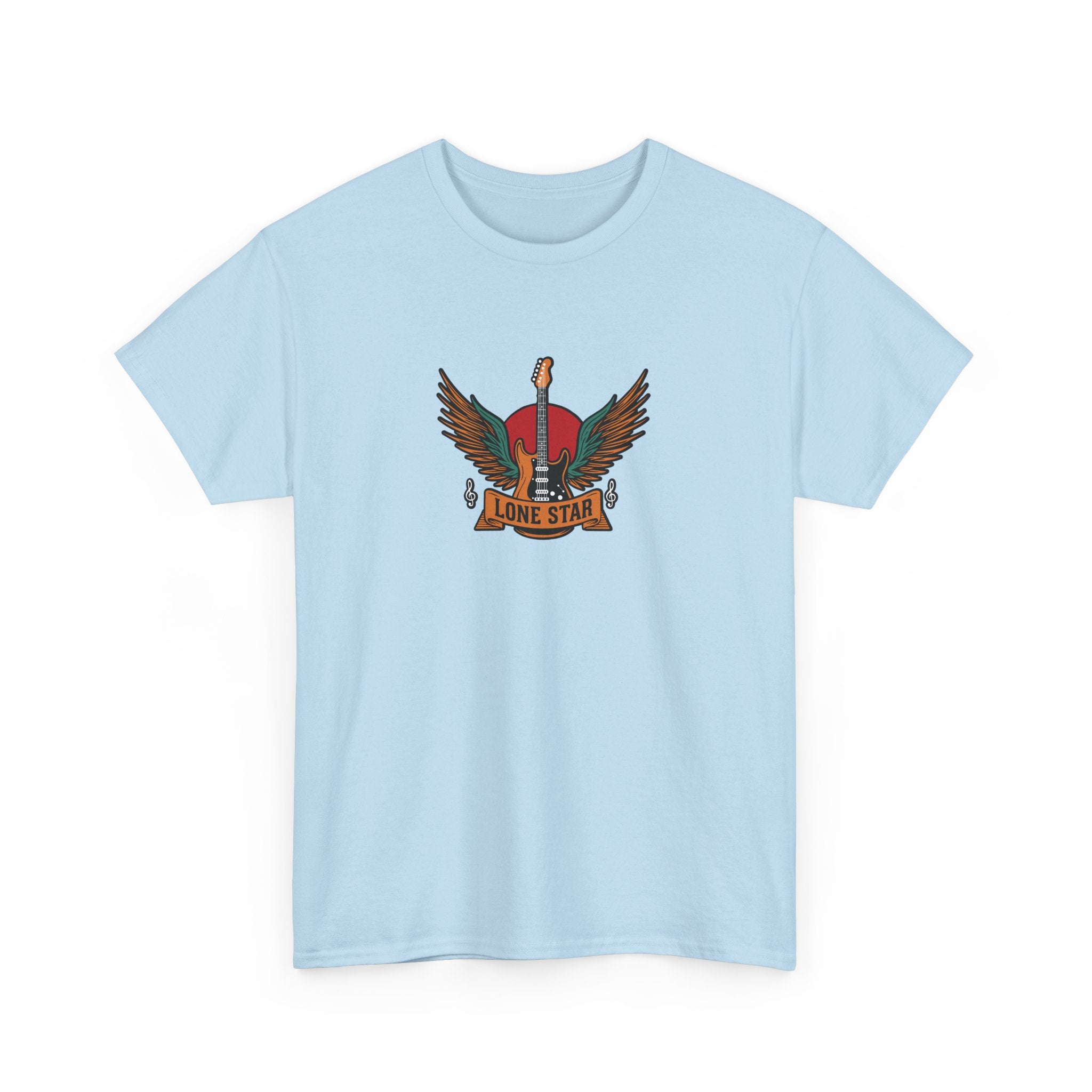 Lone Star Unisex Heavy Cotton Tee, Casual Comfort Shirt, Graphic Tee, Gift for Him/Her, Texas Pride Apparel
