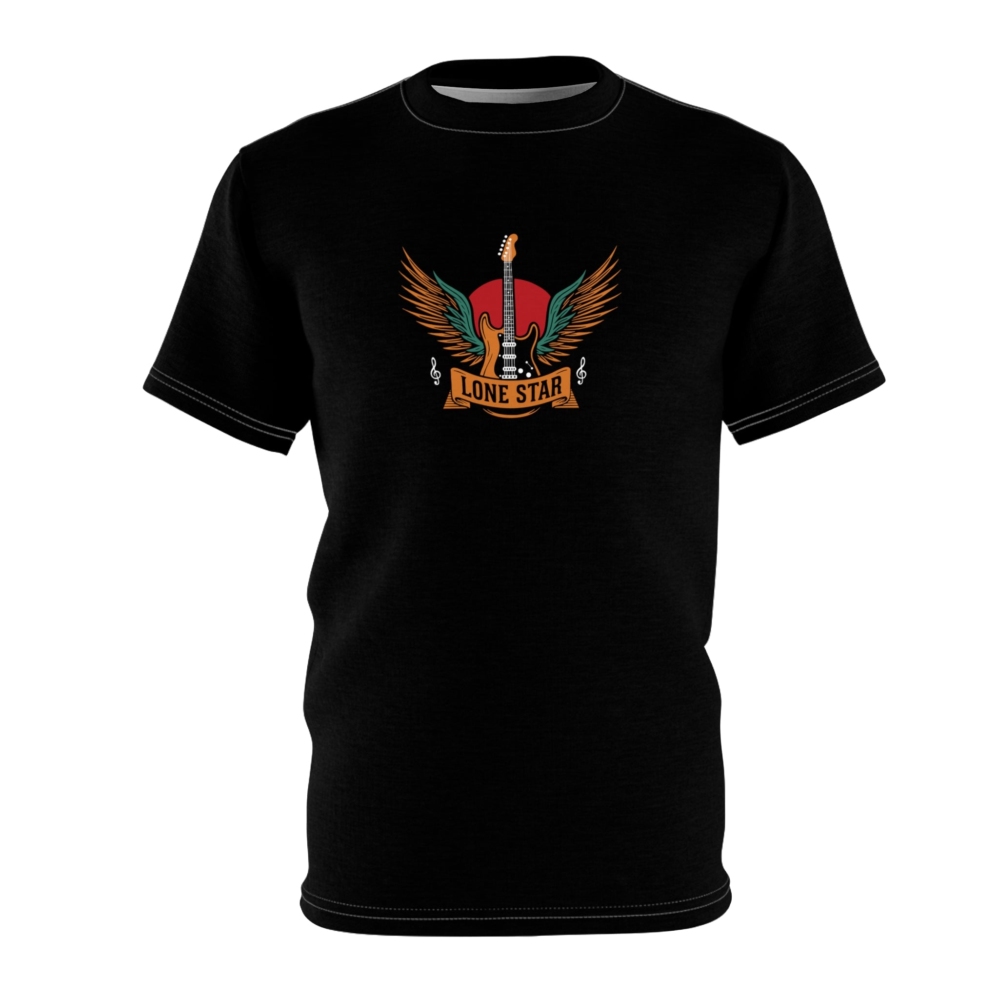 Lone Star Graphic Tee, Unisex Cut & Sew T-Shirt, Music Lover Gift, Casual Wear, Festival Outfit, Unique Design