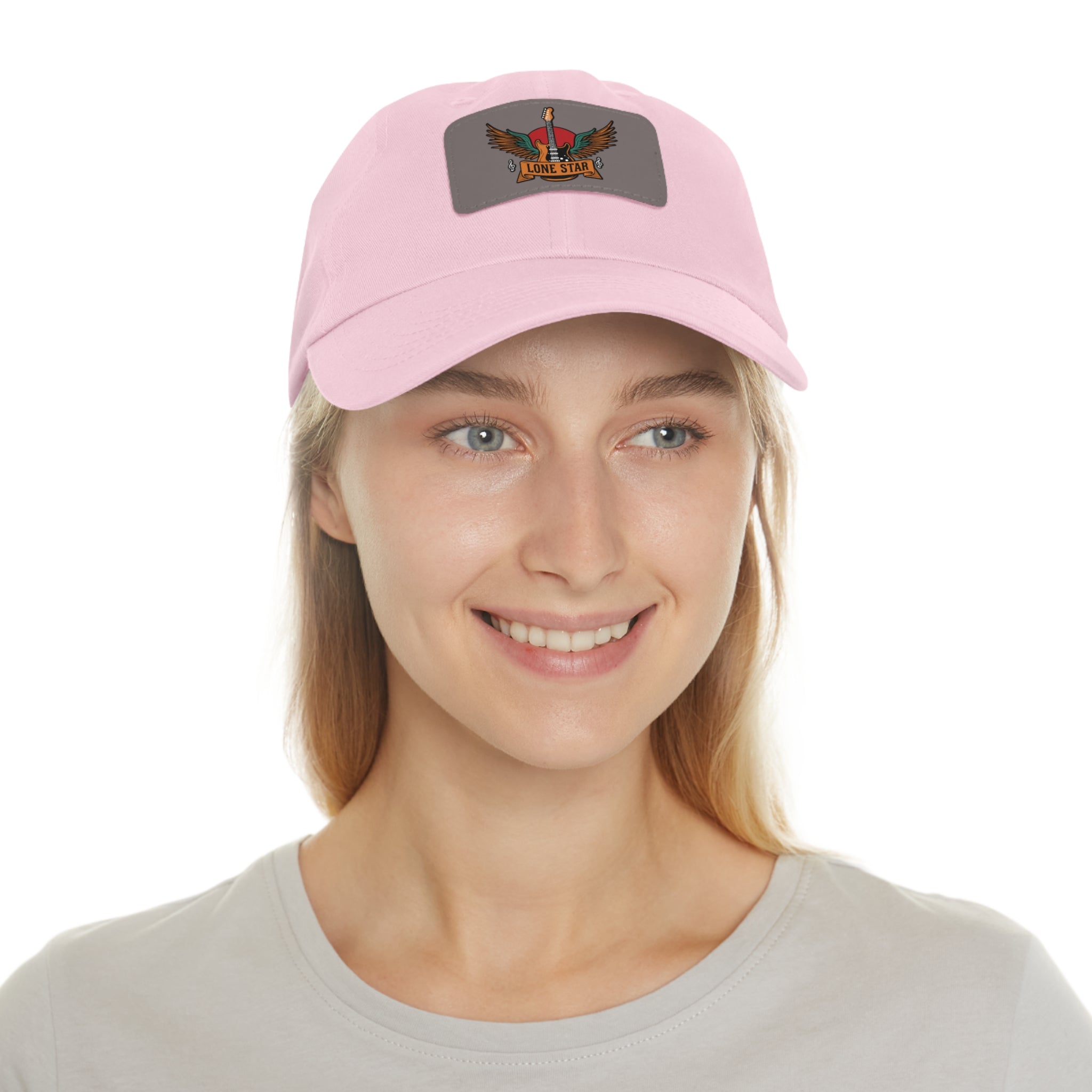 Stylish Dad Hat with Leather Lone Star Patch, Casual Men's Cap, Gift for Fathers, Summer Outings, Everyday Wear